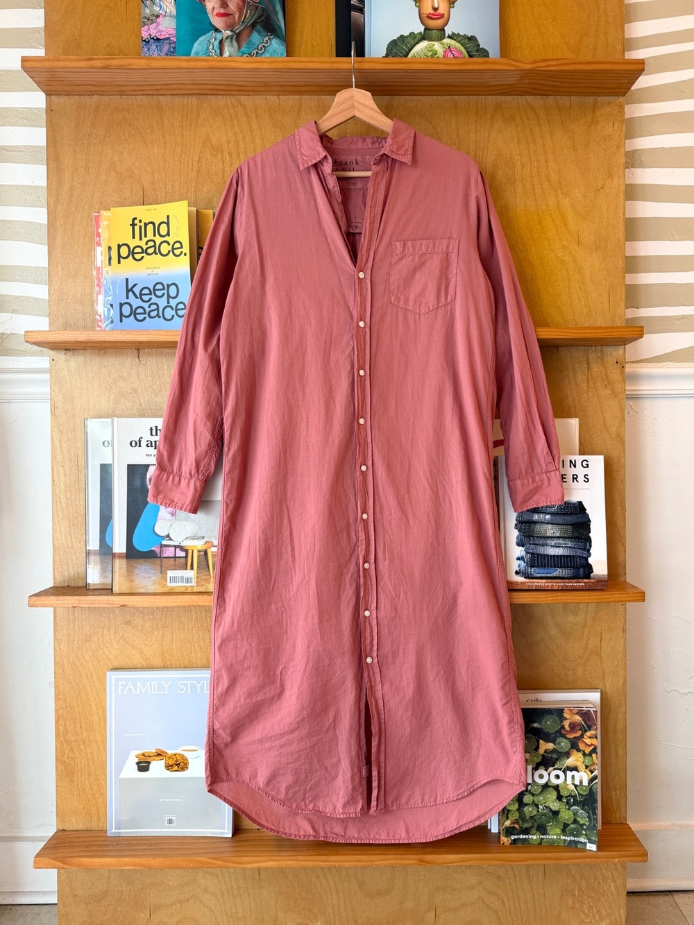 Frank & Eileen mauve lightweight cotton Rory dress Medium